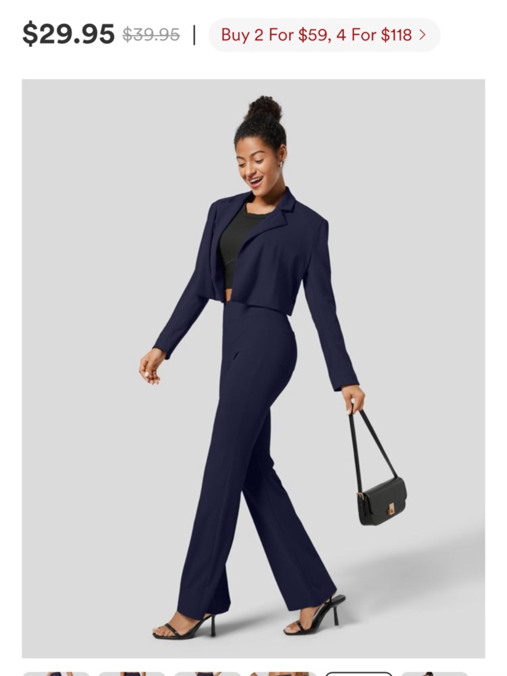 Halara Flex High Wasted Back side pocket slight flare work pants Large Tall